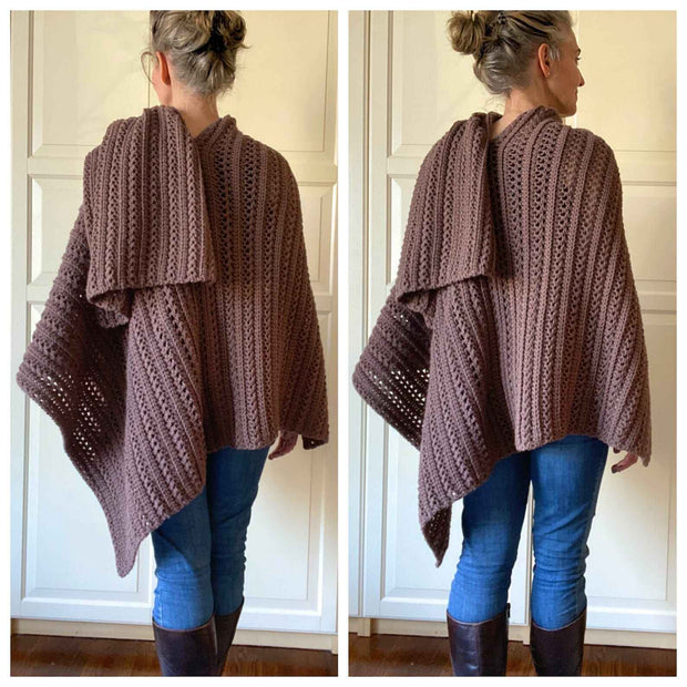 Ruana Wrap Shawl CROCHET PATTERN