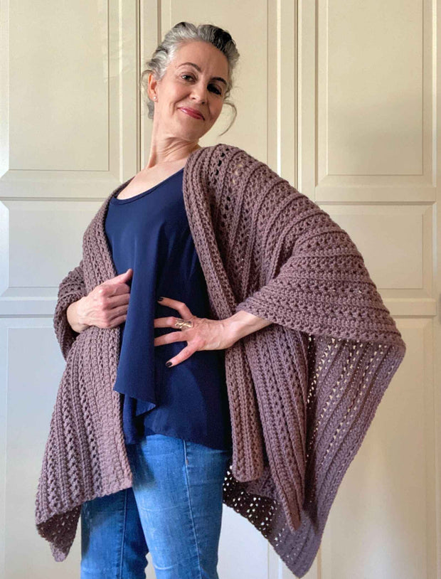 Ruana Wrap Shawl CROCHET PATTERN