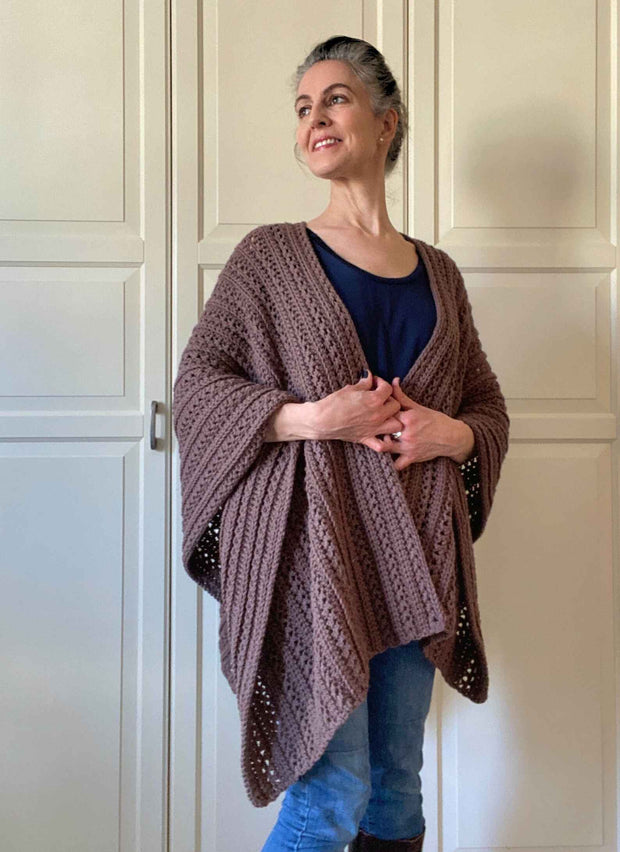 Ruana Wrap Shawl CROCHET PATTERN