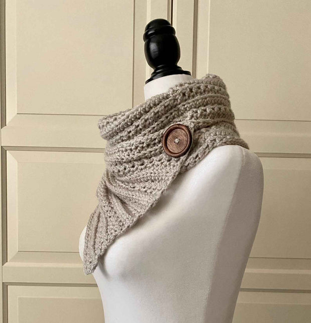 Easy Button Scarf Crochet CROCHET PATTERN