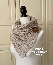 Easy Button Scarf Crochet CROCHET PATTERN