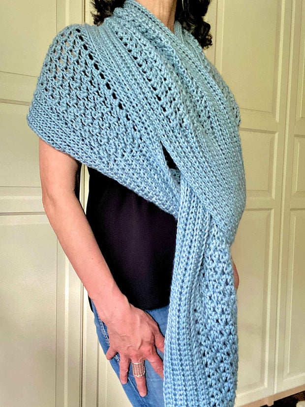 Hoodie Prayer Shawl Crochet PATTERN