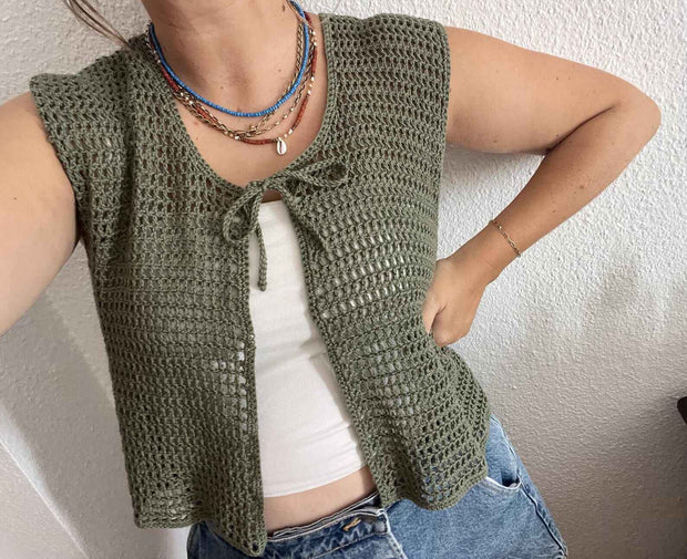 Basic Mesh cardigan Crochet Pattern