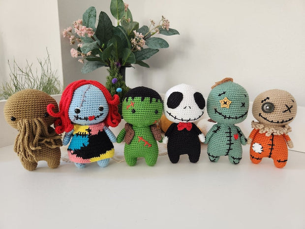 Bundle 6 in 1 Crochet Patterns Halloween Amigurumi