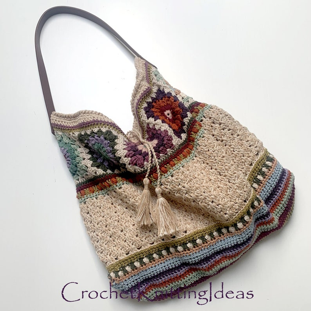 boho style shoulder bag CROCHET PATTERN