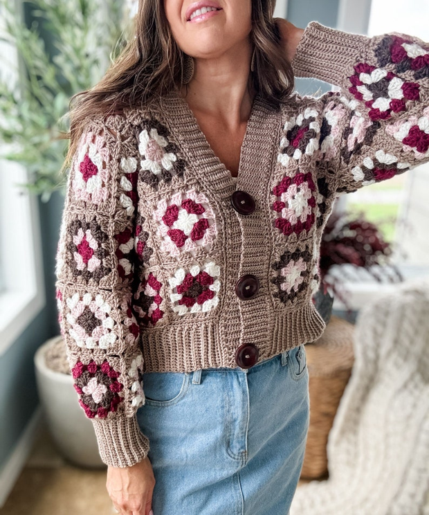 Granny Square Cardigan pdf CROCHET PATTERN