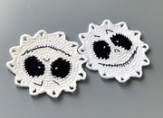 Crochet Skeleton Coaster pattern PDF Eyes coaster Halloween