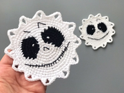 Crochet Skeleton Coaster pattern PDF Eyes coaster Halloween