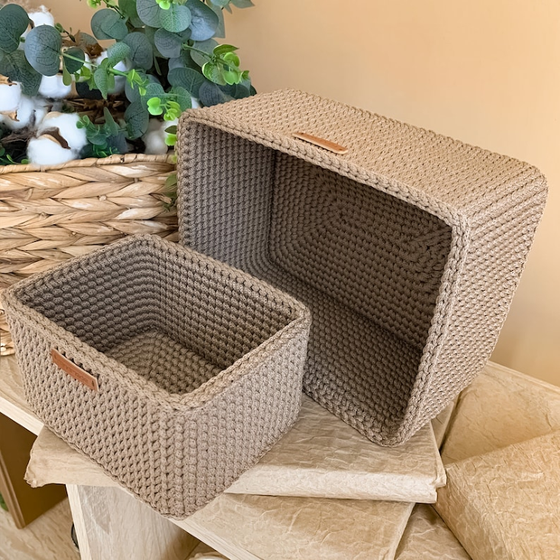 Basket Storage Rectangular Crochet Pattern