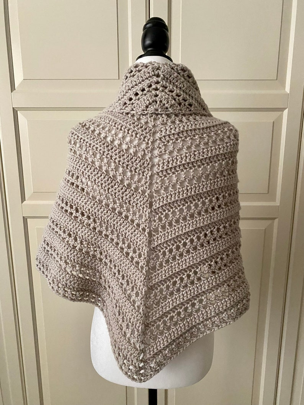 The Prayer Shawl Crochet Gathered Easy PATTERN-