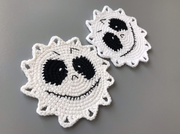 Crochet Skeleton Coaster pattern PDF Eyes coaster Halloween