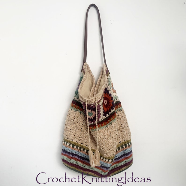 boho style shoulder bag CROCHET PATTERN