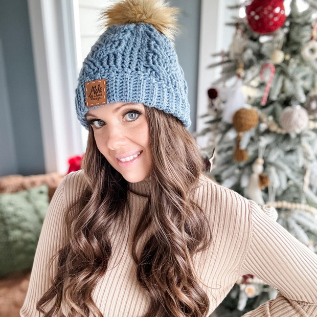 CROCHET PATTERN & VIDEO/ Cozy Cottage Cabled Hat