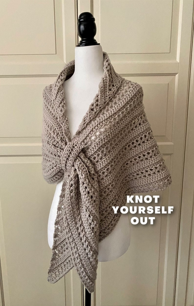 The Prayer Shawl Crochet Gathered Easy PATTERN-