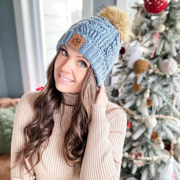 CROCHET PATTERN & VIDEO/ Cozy Cottage Cabled Hat