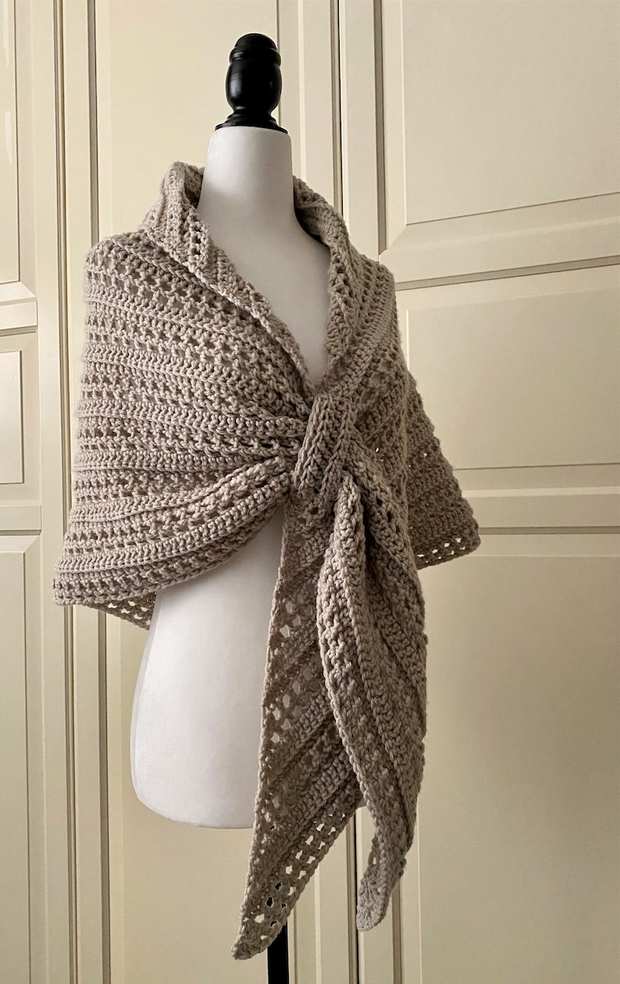 The Prayer Shawl Crochet Gathered Easy PATTERN-