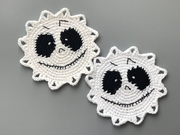 Crochet Skeleton Coaster pattern PDF Eyes coaster Halloween